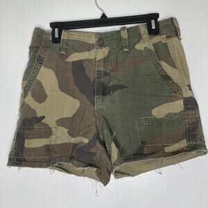 American Eagle Camo Cargo Shorts Mens 30 Classic Rugged Outdoor Utility Ripstop